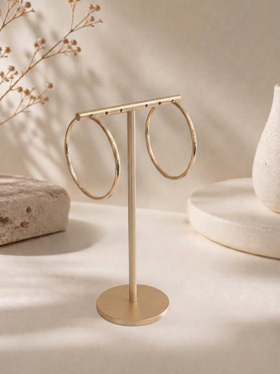 Hammered Oversized Hoop Earrings